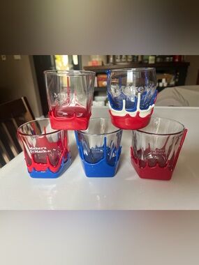 Set of 5 Maker’s Mark Drip Wax Whiskey /Rocks Glasses